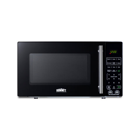 Accucold Countertop microwave in black with USB ports, built-in allocator – SM903BSA1