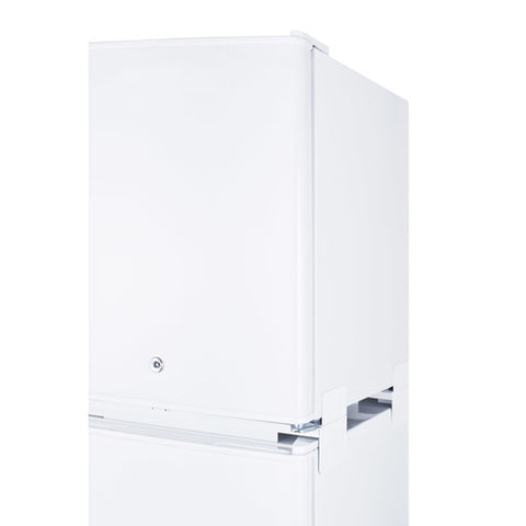 Accucold Stacking rack to combine two refrigerators where the depth of the top unit may be larger than bottom