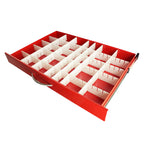 Harloff Set of 3 Drawer dividers, Left to Right, for Mxx30 cart 3 inch drawer, (Long)