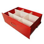 Harloff Set of 2 Adjustable Drawer dividers for 9"/12" Mxx24 cart drawers, run Front to Back, includes vinyl support