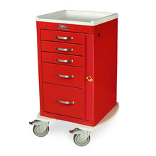M-Series Cart - Mini Width Tall Cabinet with 30" of Vertical Drawer Space, 5" Casters with ELECTRONIC Lock with Proximi