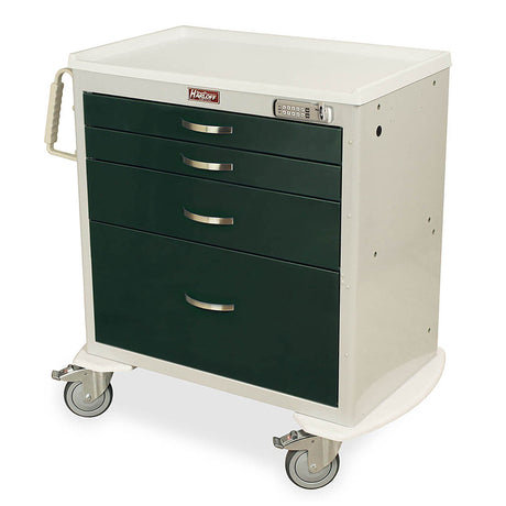 Deluxe Anesthesia Cart, Basic Electronic Pushbutton Lock with Key Lock Override, Factory Set User and Supervisor Code, C