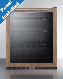 24" Wide Built-In Beverage Center With Wood Door Trim, ADA Compliant Main image