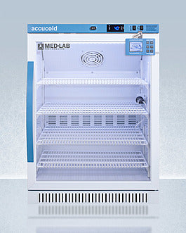 6 Cu.Ft. ADA Height Laboratory Refrigerator, Glass Door, Data Logger (Model ARG6MLDL2B)