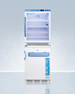 Accucold 24" Wide All-Refrigerator/All-Freezer Combination, Glass Door (Model ARG6PV-VT65MLSTAC)