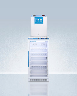 Accucold 24" Wide All-Refrigerator/All-Freezer Combination, Glass Door (Model ARG8PV-FS30LSTACK)