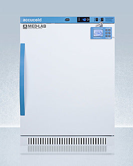 Accucold 6 Cu.Ft. ADA Height Laboratory Refrigerator, Solid Door, Data Logger (Model ARS6MLDL2B)