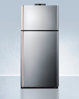 Accucold 30" Wide Break Room Refrigerator-Freezer with Antimicrobial Pure Copper Handles (Model BKRF18PLCP)