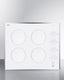 24" Wide 230V 4-Burner Radiant Cooktop - CR424WH