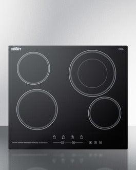 24" Wide 230V 4-Burner Radiant Cooktop - CR4B23T5B