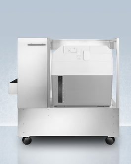 Stainless Steel Cart with Portable Refrigerator/Freezer - SPRF36LCART