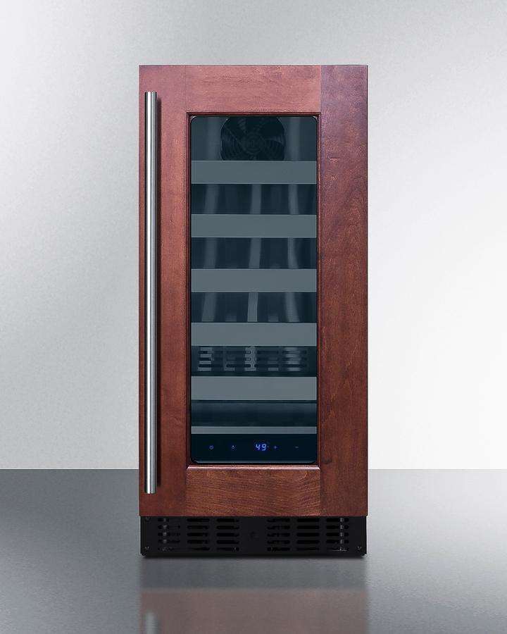 18" deep 15" wide undercounter ADA height wine cellar with panel-ready glass door