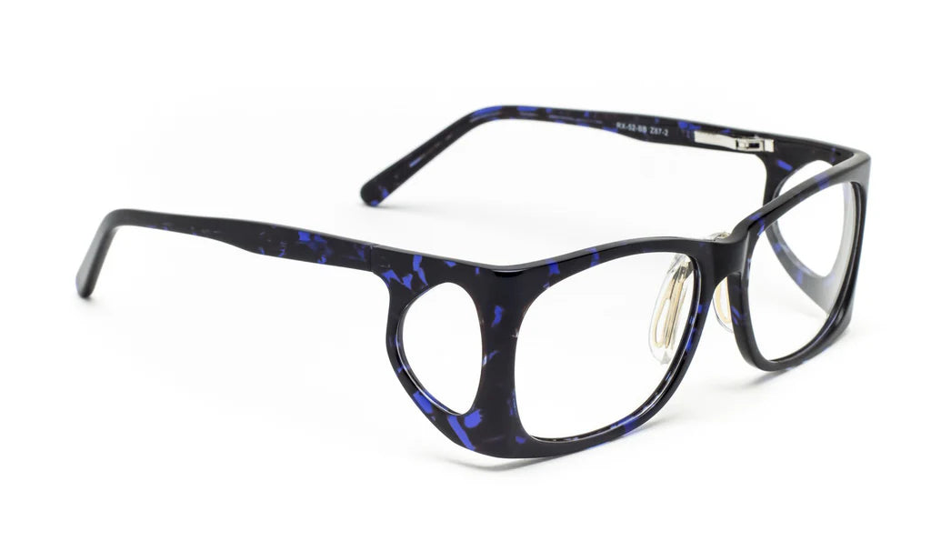 EYEWEAR EYEGLASSES .75MM PROTECTIVE "X-TEND-A-VISION" - BLUE / BLACK