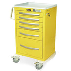 Harloff A-Series Aluminum Cart - Medium Width Tall Cabinet with 30" of Vertical Drawer Space, Key Locking, 7 Drawers