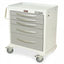 5 Drawer Classic Treatment Cart (Short Cabinet),Basic Electronic Pushbutton Lock with Key Lock Override, Factory Set Use
