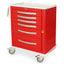 A-Series Aluminum Cart - Standard Width Medium Height Cabinet with 27" of Vertical Drawer Space, WIRELESS ELECTRONIC Loc