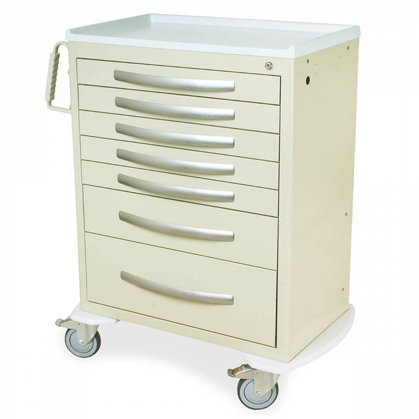 Harloff 7 Drawer Cart (Tall Cabinet), Standard Package, with 5-3", 1-6", 1-9" Drawers, Key Lock REPLACED BY MDS3030K07