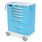 Harloff A-Series Aluminum Cart - Standard Width Tall Cabinet with 30" of Vertical Drawer Space,Breakaway Lock, 4