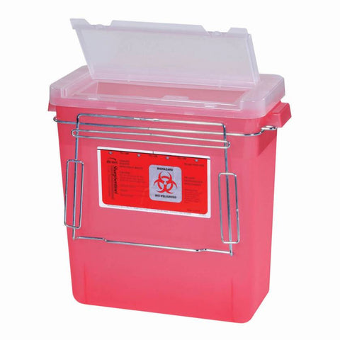 Harloff Sharps Container, 3 Gallon with Mounting Bracket, MRI-Safe