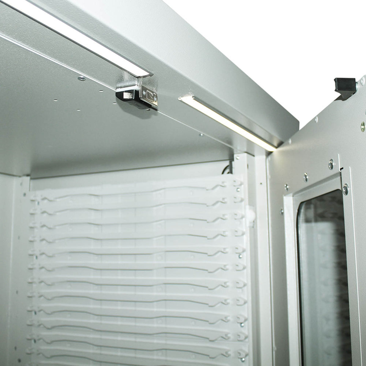 Harloff LED Light Kit, Installed at Factory, for Double column Cabinets with hinged doors only, includes Door Sensor