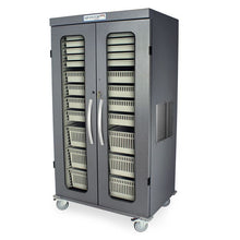 Double Column Mobile Cabinet, Doors Not Included. H+H Panels Give 49 Insertion points per Column to Hold Various Exchan