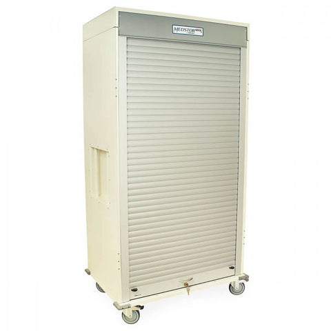 Harloff Double Column Stationary Cabinet with Key Locking Tambour Door, H+H Panels Give 49 Insertion Points per Column