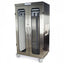 Stainless Steel Single Column Slimline Stationary Cabinet, with Key locking doors with tempered glass window inserts, H+