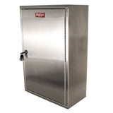 Harloff Stainless-Steel Narcotics Cabinet, X-Large Single Door, Double Lock, 4 Keys per Lock, UID Inserts, 30" H X 24"