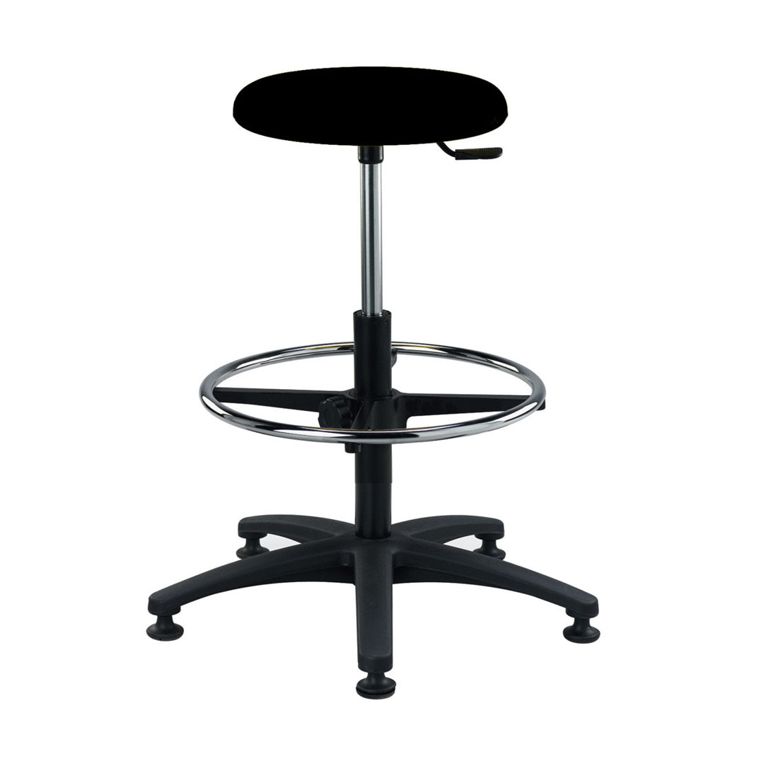 PR-3 Adjustable Round Polyurethane Stool - High Height
