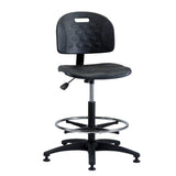 Brewer Adjustable Polyurethane Stool with Backrest, Medium Height (PS-2)