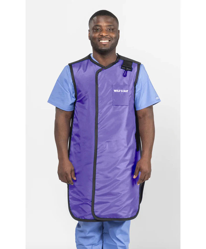 FRONT CLOSING SPECIAL PROCEDURE APRON - .5 mm   Lead Free   24X40 Purple - Extra Large
