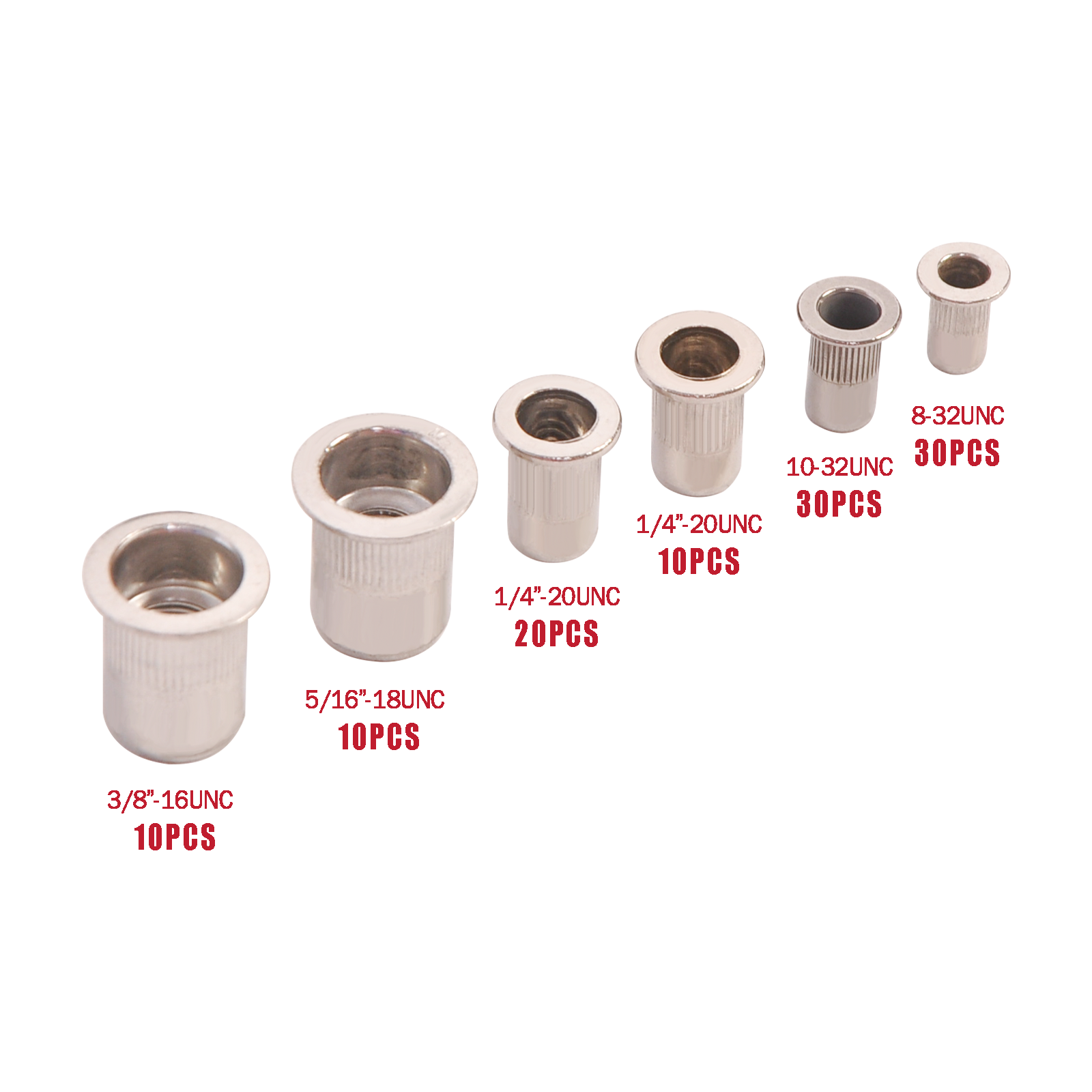Nutsert Kit, incudes 1 each 8/32 Tool and  10 each 8/32 Nutserts Main image