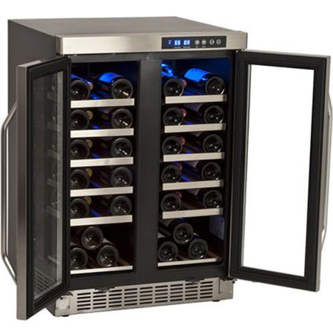 Accucold 36" wide French door undercounter dual zone all-refrigerator