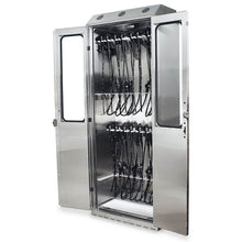 SureDry Stainless Steel 36" Wide Scope Drying Cabinet, Capacity of 8 Scopes, Tempered Glass Double Doors, Key Locking.