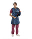 WOMEN'S APRON AND VEST : .5 mm Regular Lead VEST: 22X21 APRON: 19.5X35-40 Shimmering Navy Blue - Medium