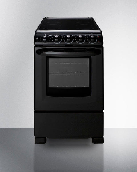 Accucold 20" Wide Smooth-top Range in Black