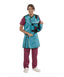 MEN'S APRON AND VEST: REGULAR .5 mm Light Weight Lead w/Thyroid Collar VEST: 25x23 APRON: 21X41-46 Teal - Medium