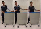 Adjustable Height Mobile Barrier 74" x 31" - available in Clear-Pb only - View 2