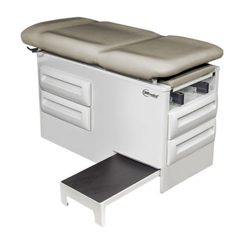 UMF Medical Manual Exam Table with Four Storage Drawers and Side Step
