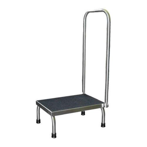 UMF Medical Stainless Steel Foot Stool with Hand Rail