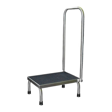 UMF Medical Stainless Steel Foot Stool with Hand Rail