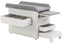 Versa Exam Table with Pediatric Upholstered Top with 500 lb. Weight Capacity, Pass-through Rear Drawer, Ergonomic Stirrups, 5 year warranty, and Seamless Upholstery in Cabernet