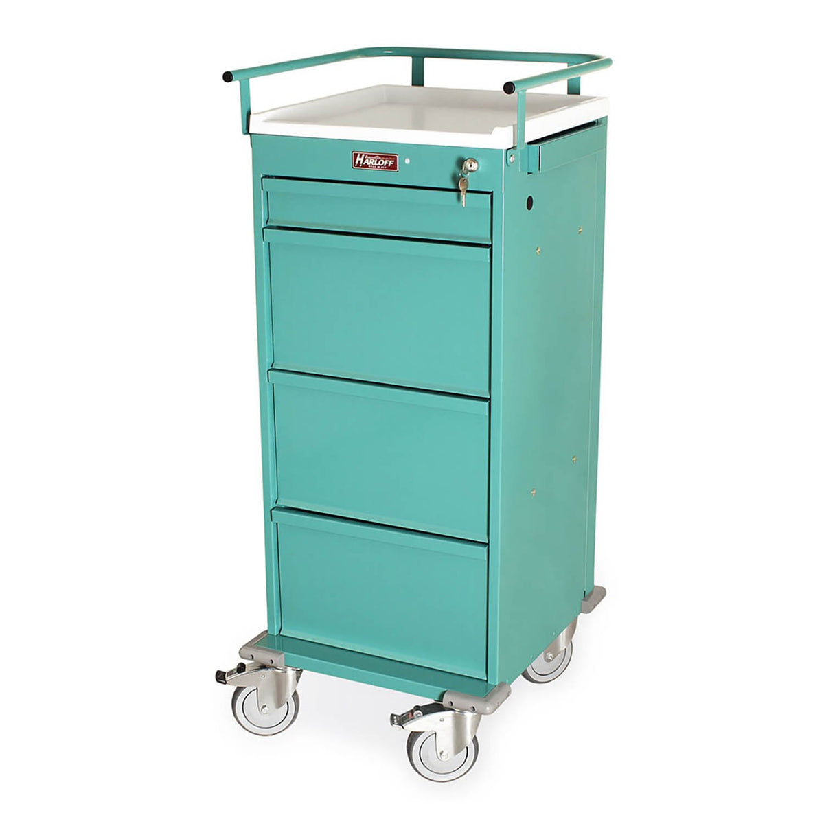 Harloff Value Punch Card Cart with Key Lock. Capacity of 240 Cards. Standard Package Includes Top Rail/Push Handle,