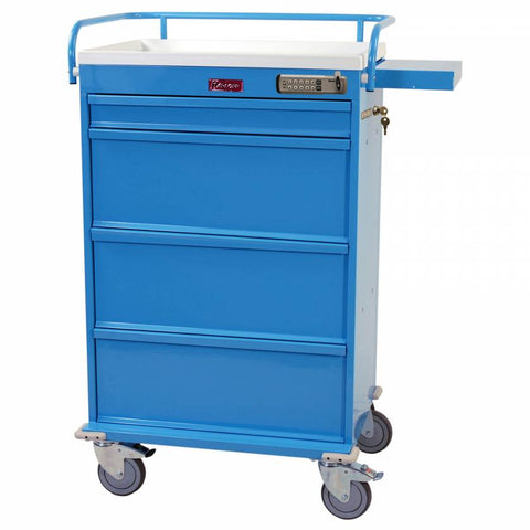Harloff Value Punch Card Cart with Basic Electronic Pushbutton Lock with Key Lock Override. Factory Set User and