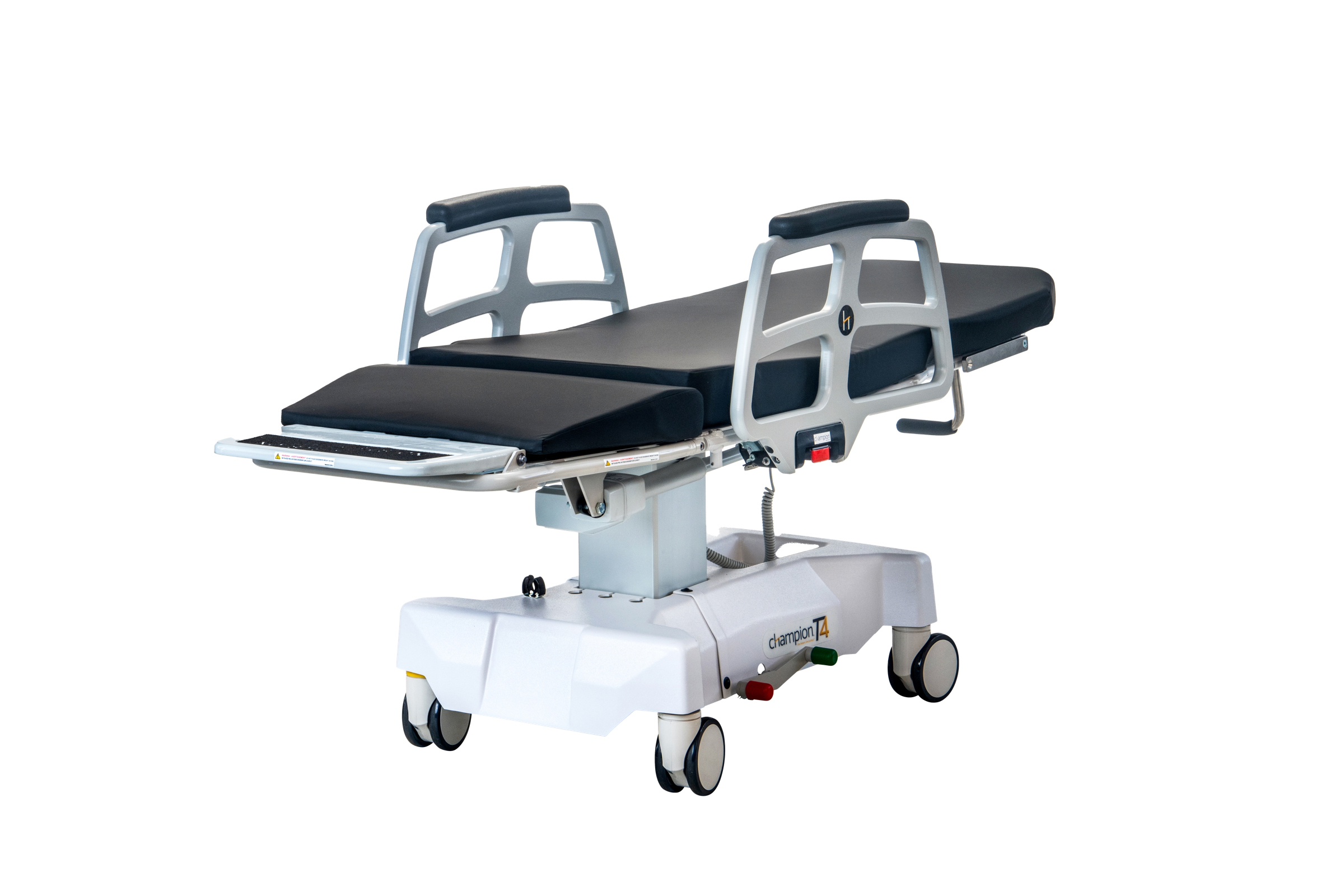 Custom Multi-Purpose Stretcher Chair (Seat Tilt, Wide, with Auto Extending Footrest & IV W - stretcher position