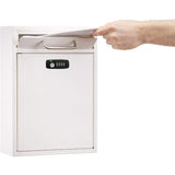 Large Wall Mountable Mailbox with Key and Combination lock (ADI631-04-WHI-KC)