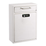 Large Wall Mountable Mailbox with Key and Combination lock (ADI631-04-WHI-KC)
