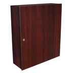 Harloff Wood Vinyl Front In Room Medication Cabinet. Cherry Mahogany Door Front, Single Door, Single Basic Electronic