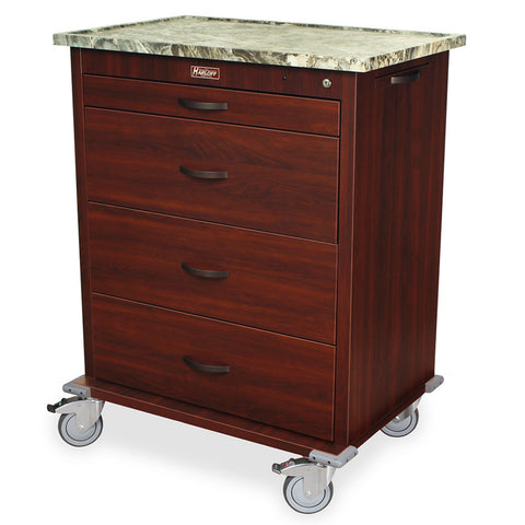 Harloff Wood Vinyl Coated Aluminum Cart, Skirted, Keylocking. 540 Card Capacity. American Natural Cabinet Finish .